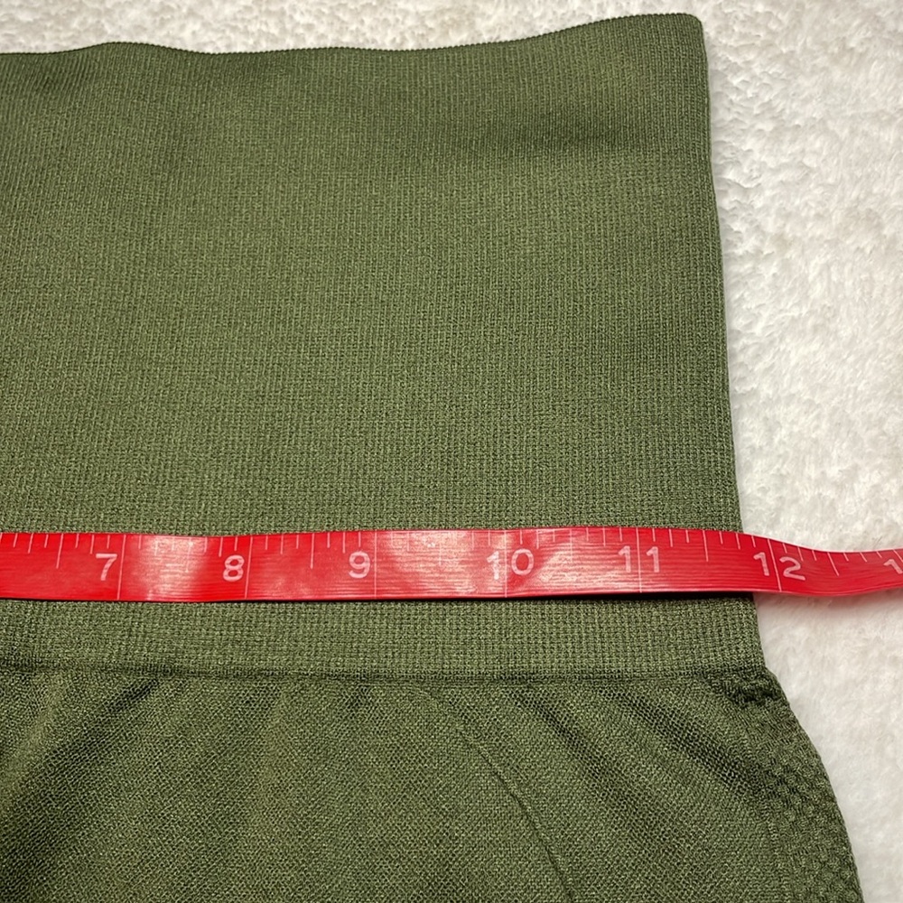 Homma Olive Green High-Waisted Leggings - Picture 5 of 10